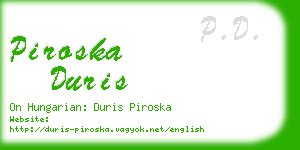 piroska duris business card